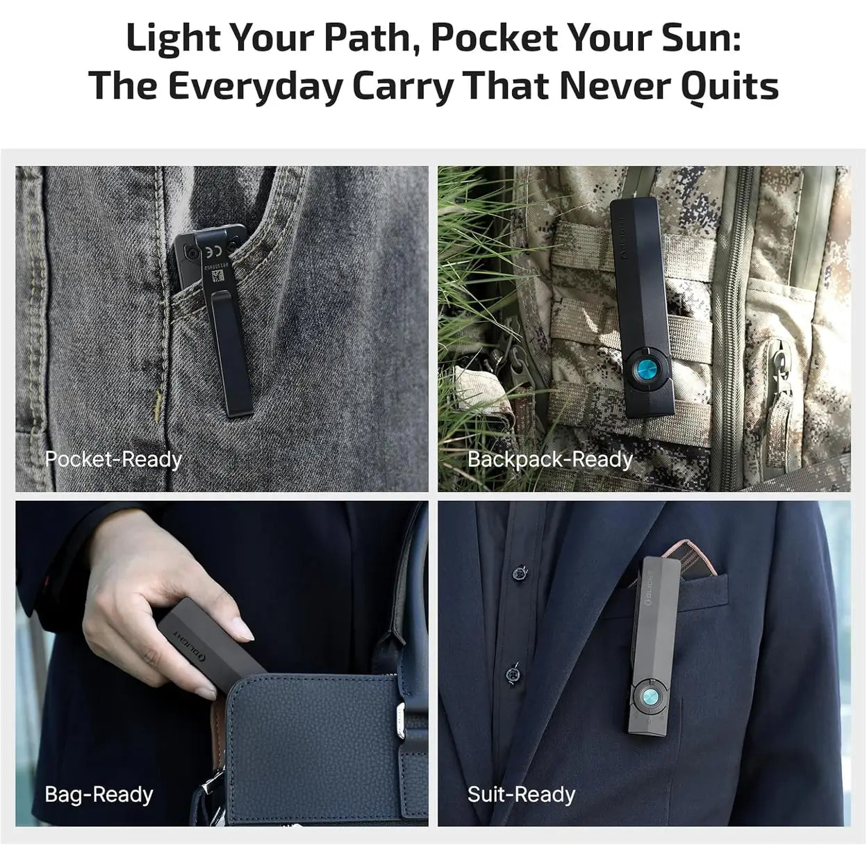 Olight ArkPro Series Flat EDC Torch – Multi-Light Rechargeable Design