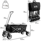Trail Folding Beach & Camping Trolley with All-Terrain Wheels – 60kg Capacity
