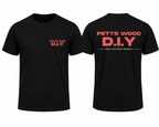 PETTS WOOD D.I.Y Premium Work T-Shirt – Black Cotton Crew Neck