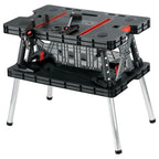 Keter Folding Work Bench with Adjustable Clamps – Portable Work Table