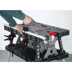 Keter Folding Work Bench with Adjustable Clamps – Portable Work Table