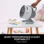 Shark HydroGo FA050UKDV Portable Cordless Misting Fan – Dove Grey