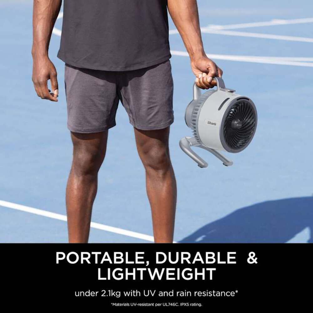 Shark HydroGo FA050UKDV Portable Cordless Misting Fan – Dove Grey